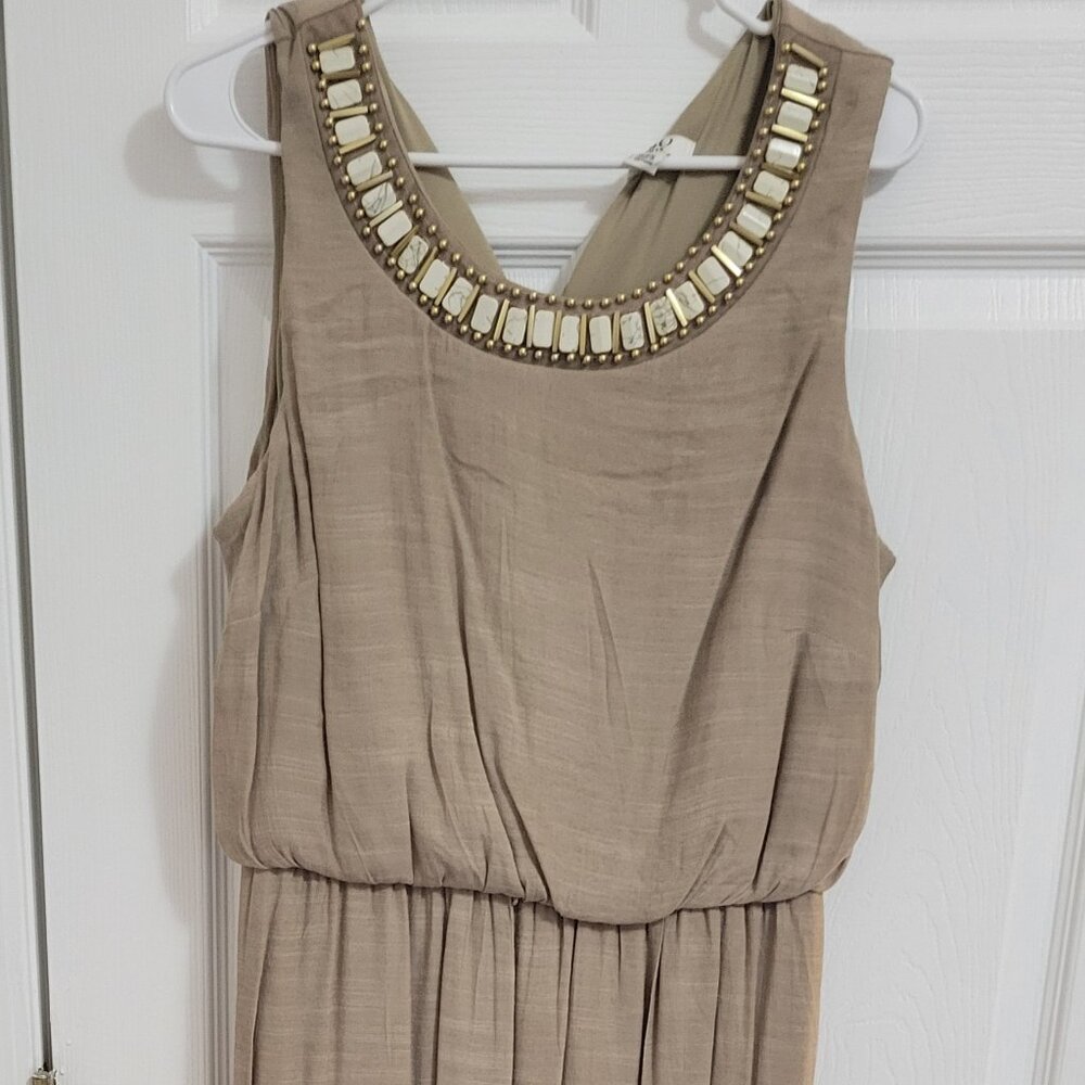 Deadstock Cato Maxi dress beaded collar